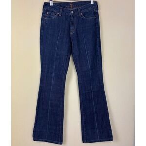 7 For All Mankind Womens Bootcut Jeans Sz 29  Dark Wash Denim Capsule Wardrobe